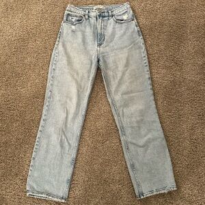 Abercrombie & Fitch Ankle Straight Ultra High-Rise Jeans
